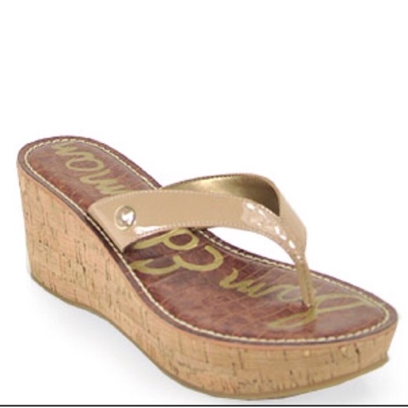 sam edelman romy wedge flip flops